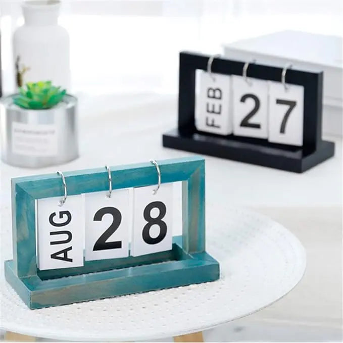 Wooden Vintage Home Calendar VelVet MooN